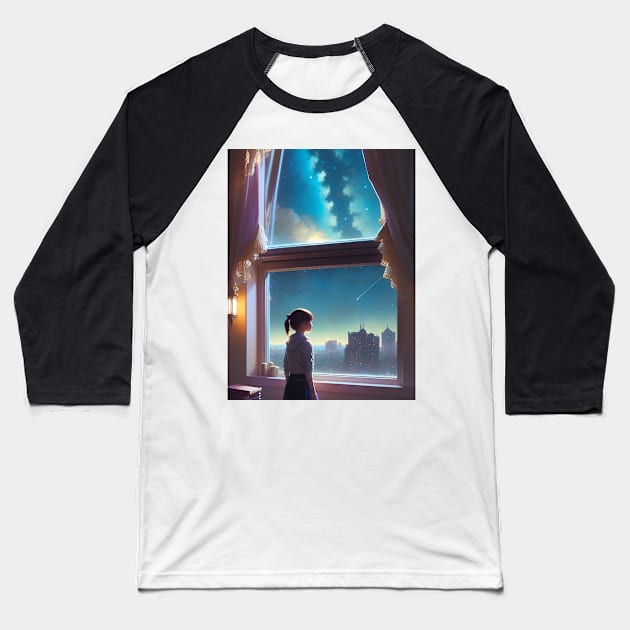 Daydreaming Baseball T-Shirt by Fanbros_art